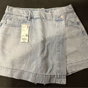 Uniqlo Denim Wrap Mini Skort
